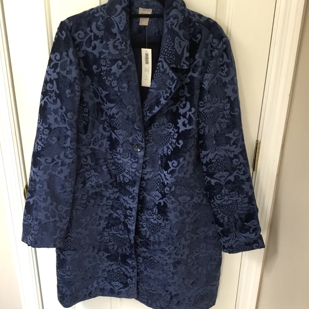 Chico’s ChenilleJacquard Topper, NWT, Size 12 ( 2 in Chico’s Sizing )